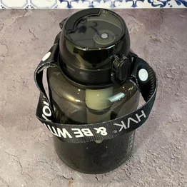 Garrafa 1L Preta com Filtro de Carvão Ativado até 1200L