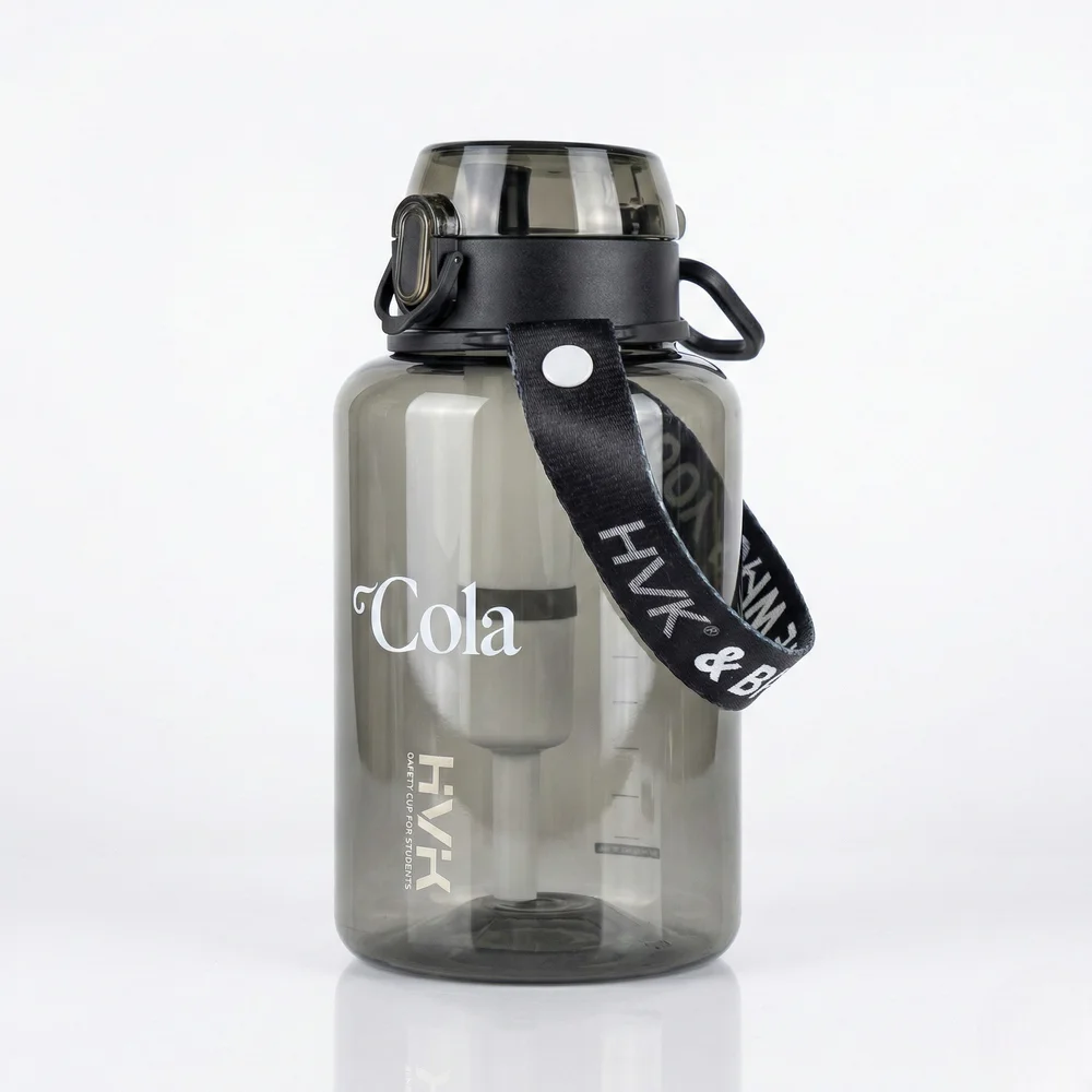 Garrafa 1L Preta com Filtro de Carvão Ativado até 1200L