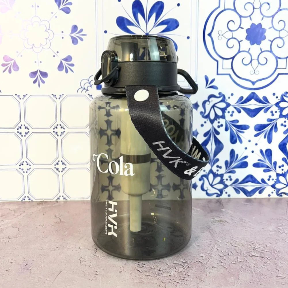 Garrafa 1L Preta com Filtro de Carvão Ativado até 1200L