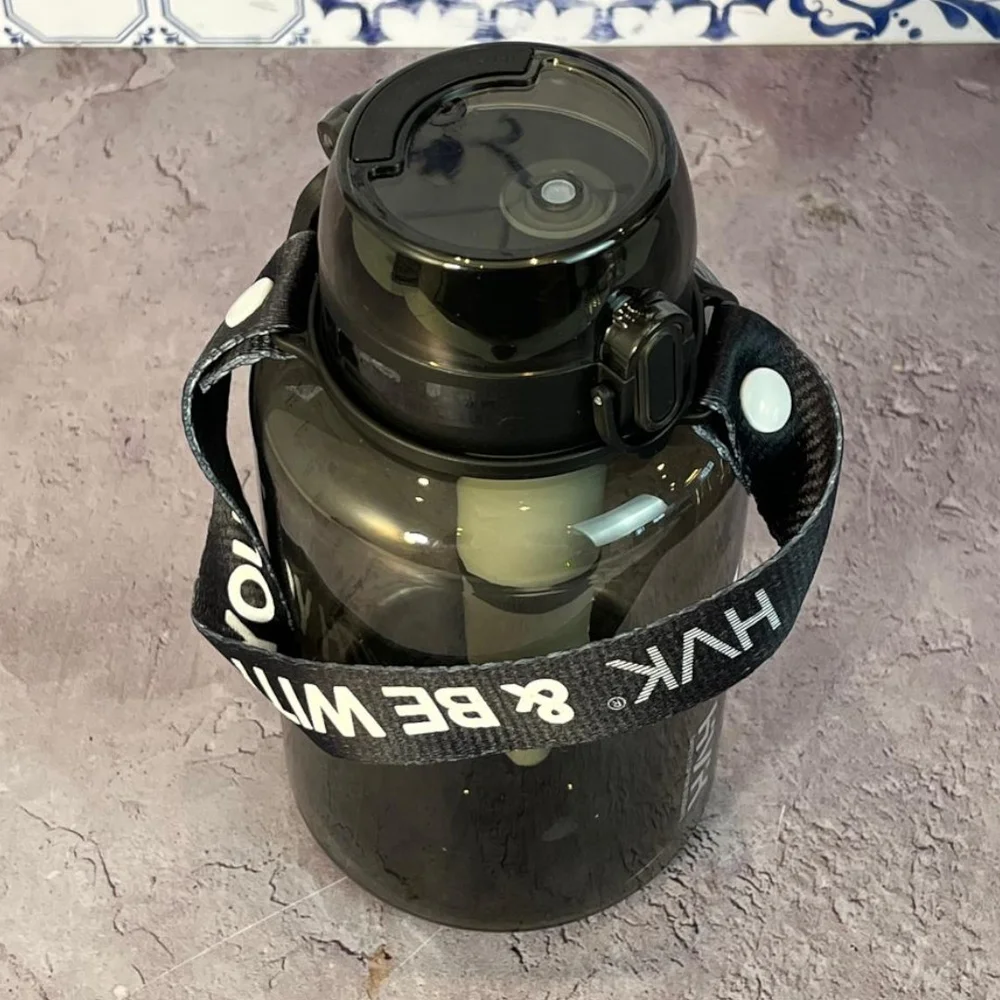 Garrafa 1L Preta com Filtro de Carvão Ativado até 1200L