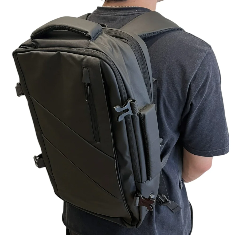 Mochila Pasta Executiva 2 em 1 USB Extensível 10 Compartimentos