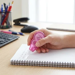 Fita Corretiva Colorida 8m Escolar com Corpo Plástico Cor Sortida