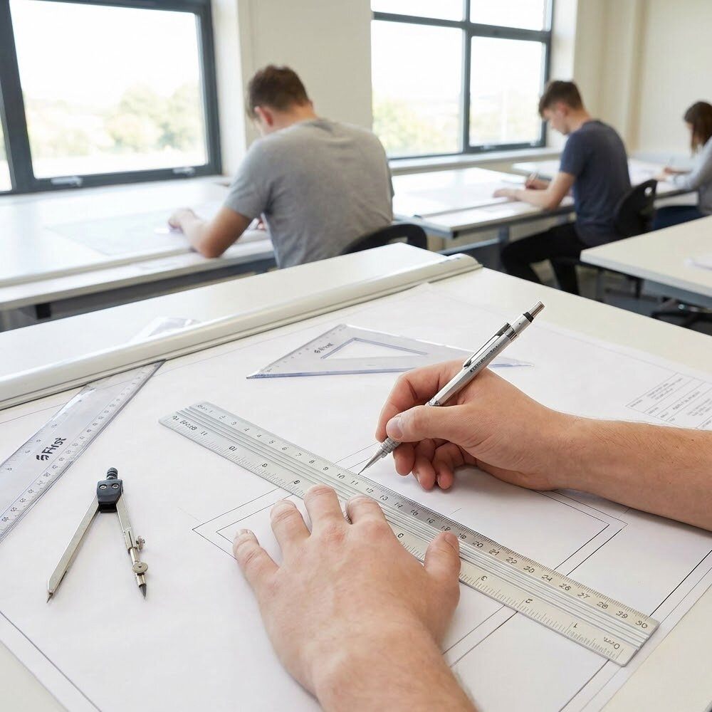 Caixa com 24 Réguas de Alumínio 30cm com Escalas em Cm e Polegadas