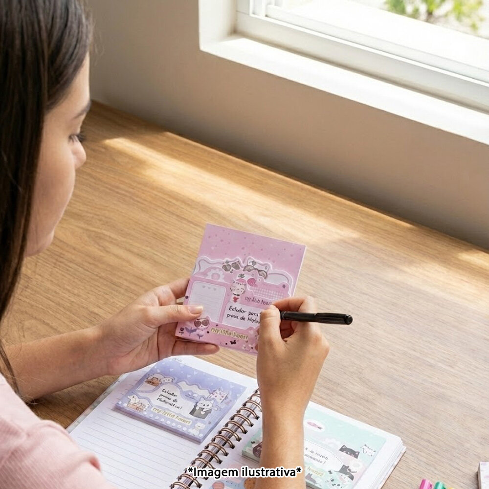 Conjunto de Blocos de Notas Adesivos Beauty Collection Estampa Sortida