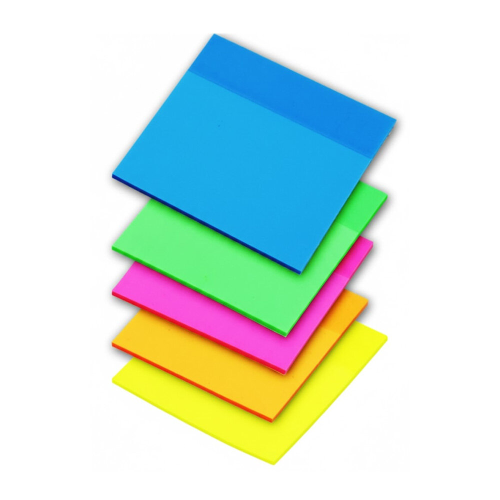 Bloco de Notas Transparente Neon 76x76mm 50 Folhas