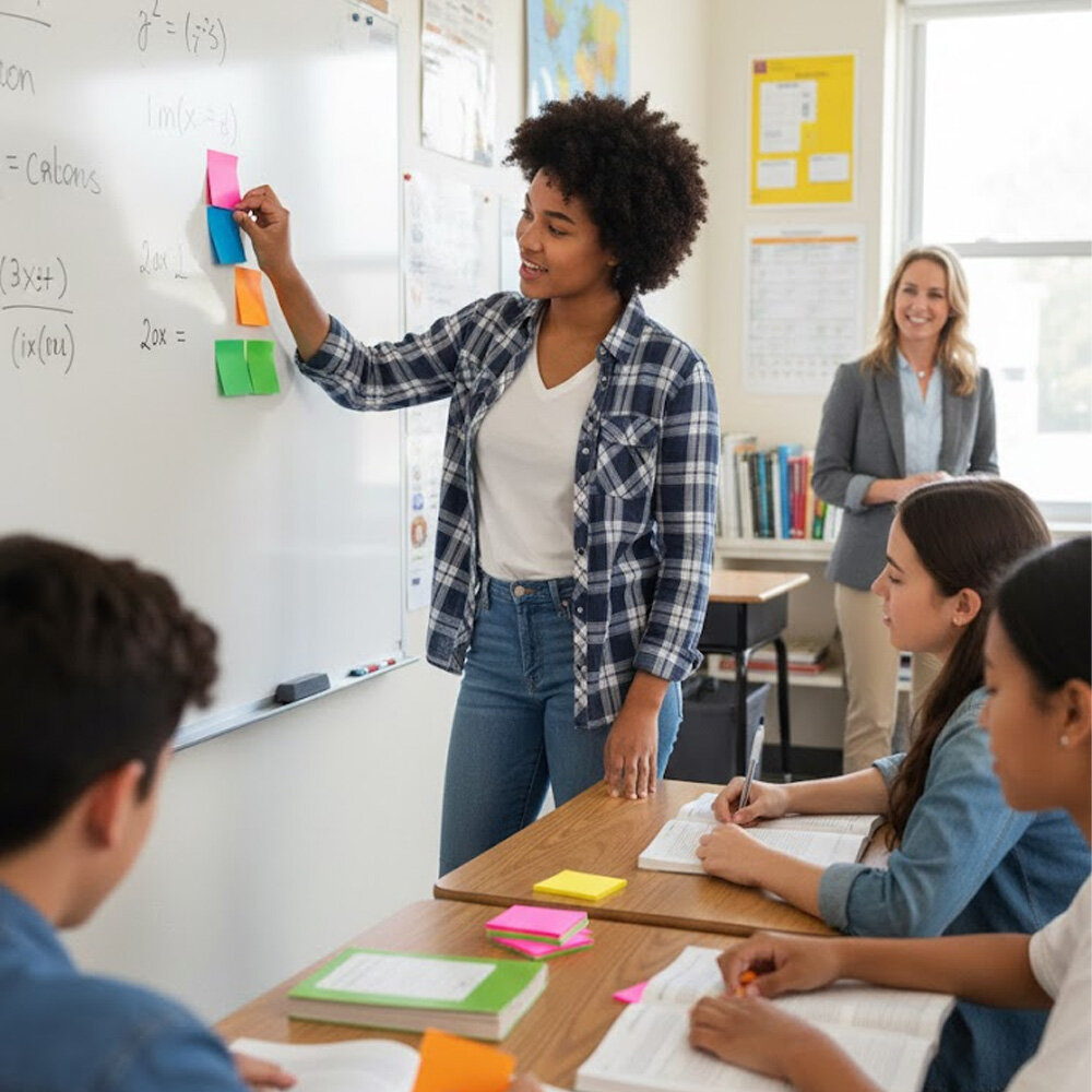 Bloco de Notas Transparente Neon 76x76mm 50 Folhas