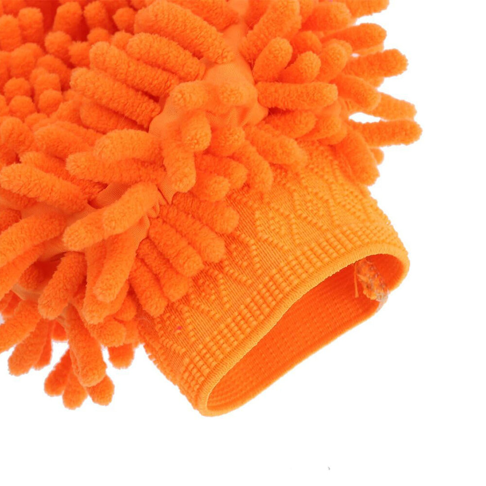 Luva Microfibra Lavagem Automotiva Laranja Macia Não Risca Durável