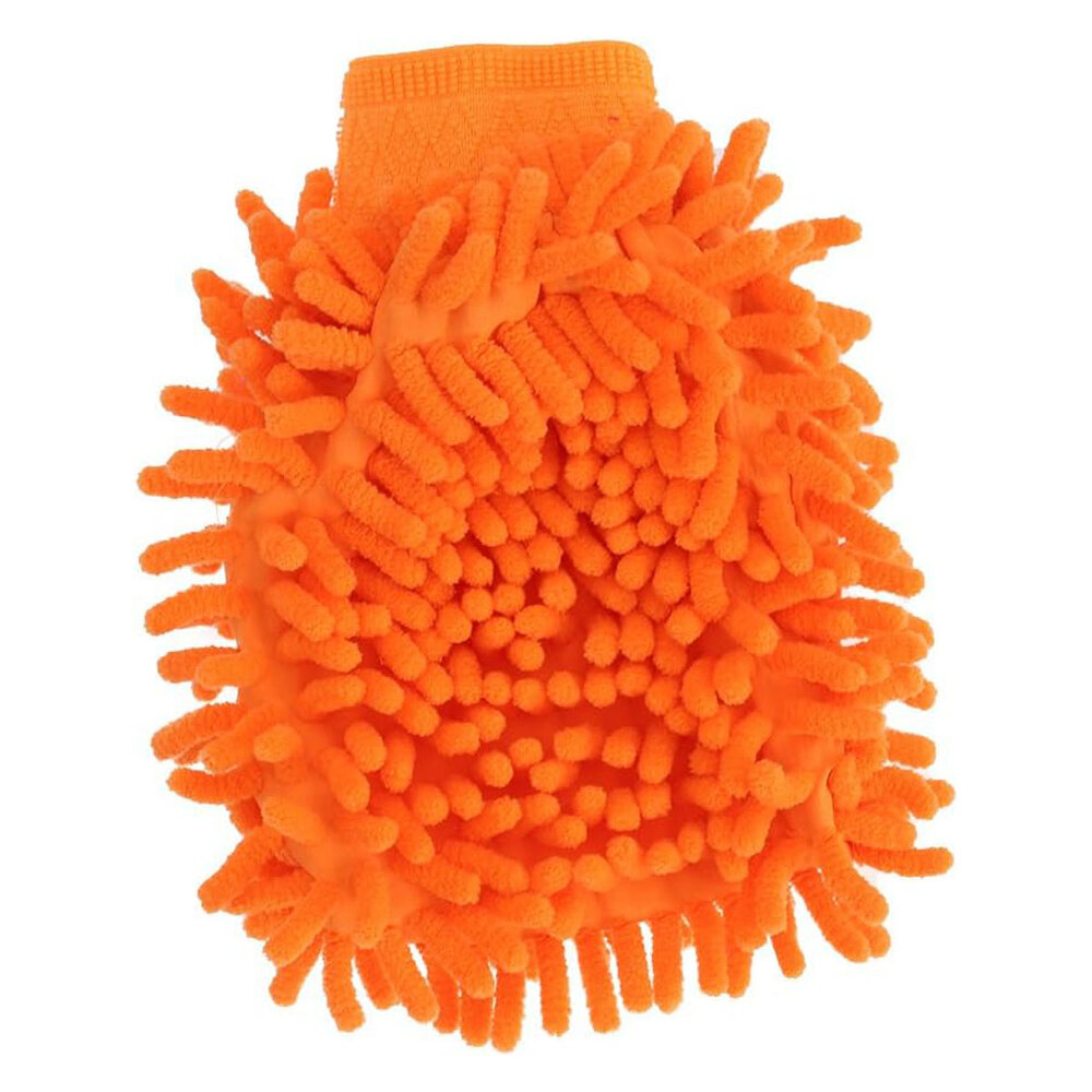 Luva Microfibra Lavagem Automotiva Laranja Macia Não Risca Durável