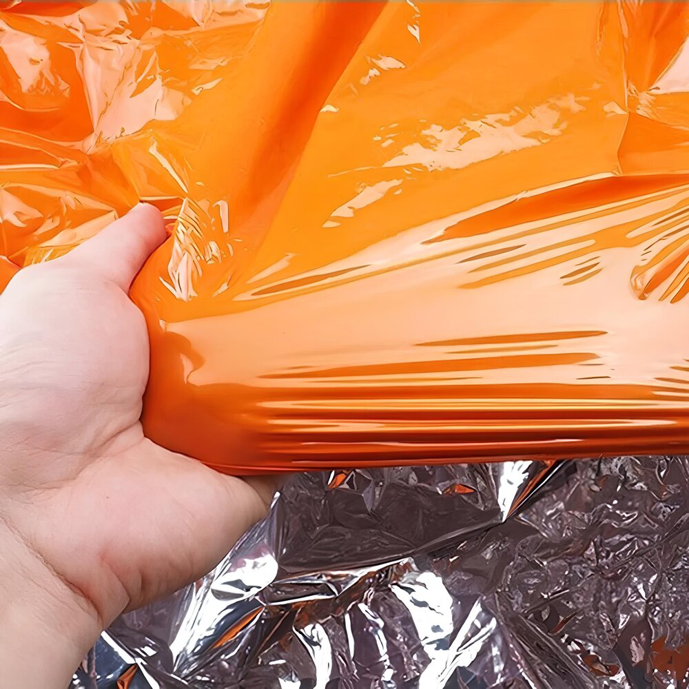 Saco de Dormir Térmico Emergencial em PE Reforçado Trilhas Leve Compacto