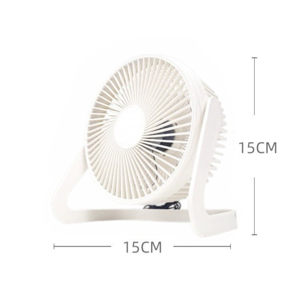 Mini Ventilador USB com 2 Velocidades Baixo Ruído 36dB 5” Branco