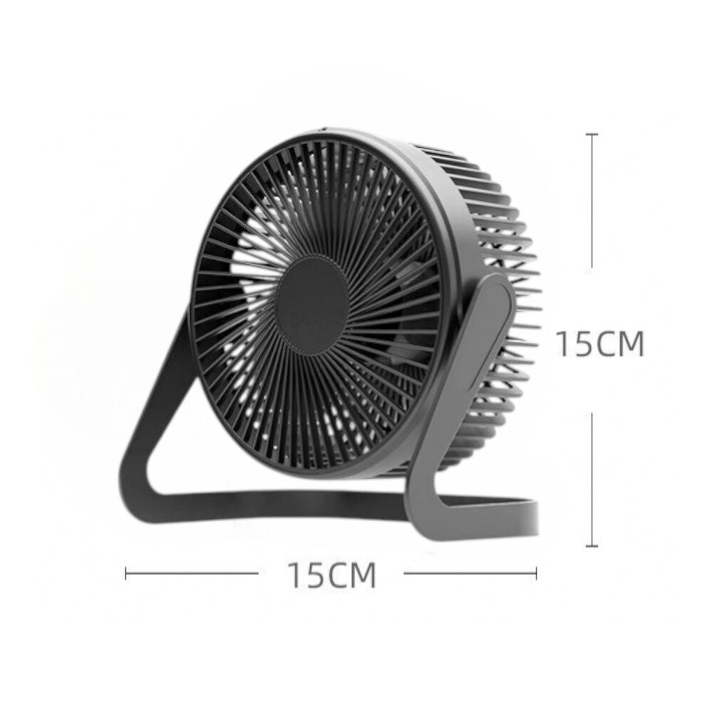 Mini Ventilador USB com 2 Velocidades Baixo Ruído 36dB 5” Preto