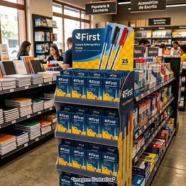 Caixa com 25 Unidades Canetas Esferográficas 1.0mm Cor Azul