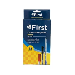 Caixa com 25 Unidades Canetas Esferográficas 1.0mm Cor Azul