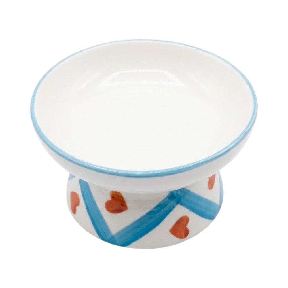 Comedouro Tigela Cerâmica Pets Elevada Ergonômica Água Ração