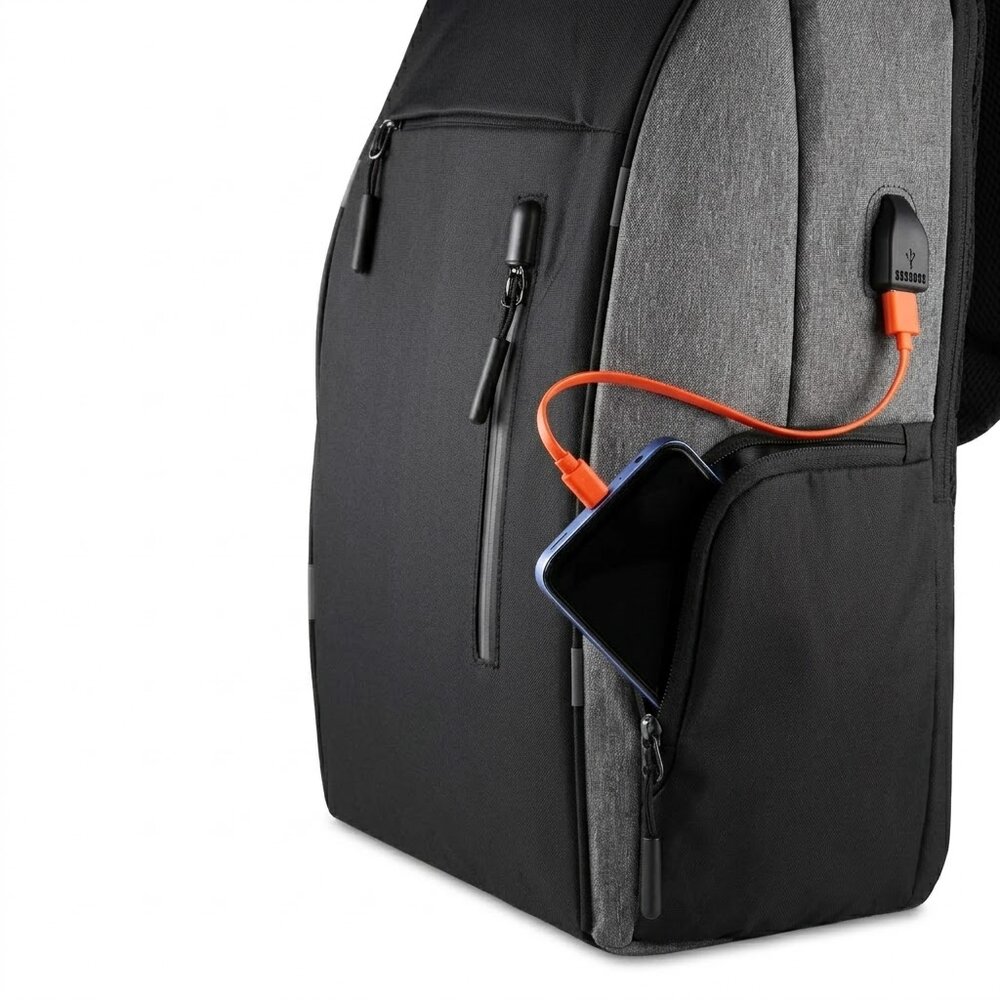 Mochila Notebook 15.6” 24L USB Engate para Mala Grande Cinza