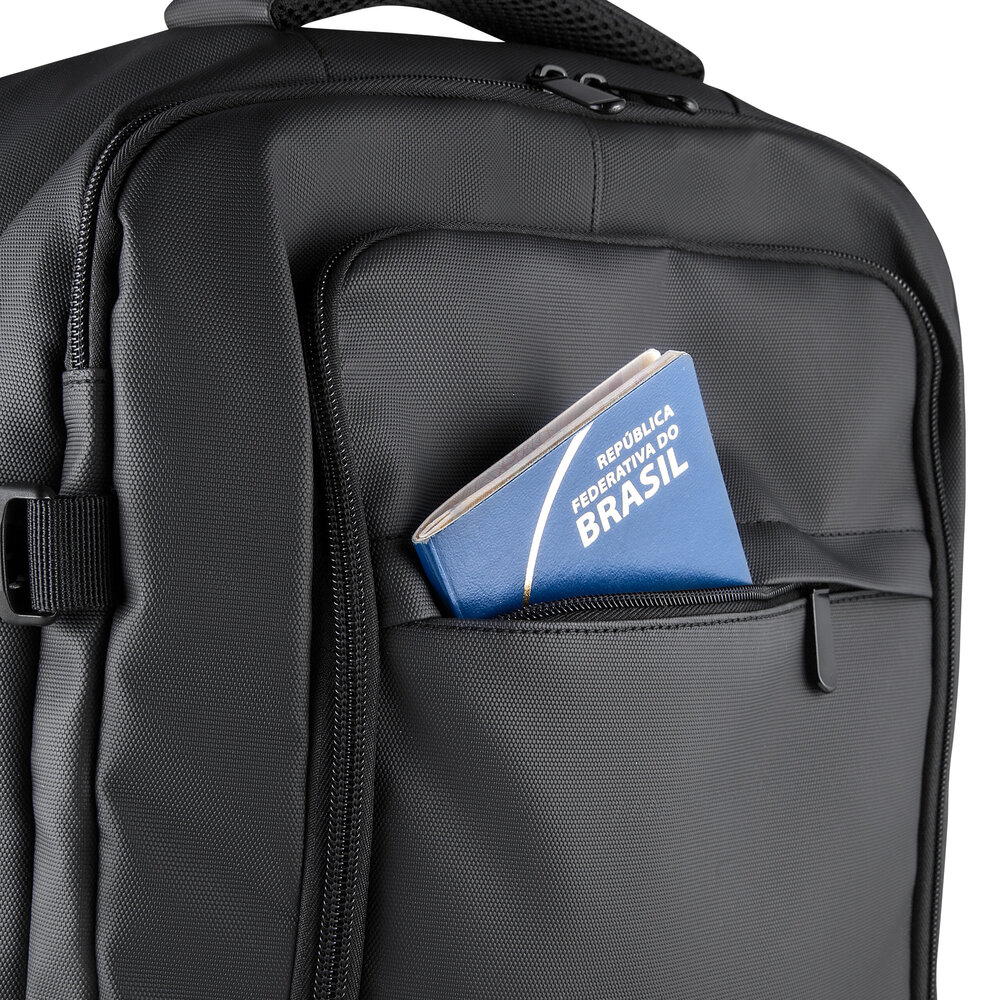 Mochila Mala com Bomba a Vácuo Expansível 31-45L USB Tipo-C