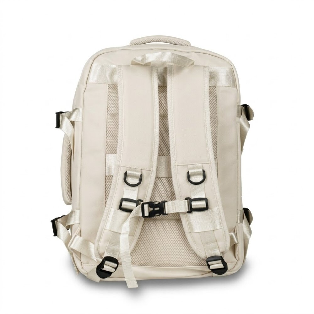 Mochila Pasta Notebook 15.6” Expansível 15-31L com USB Off White