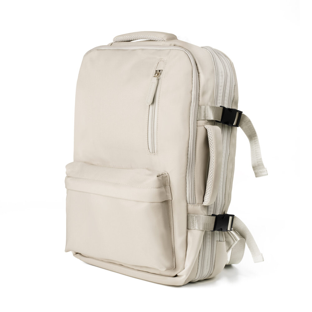 Mochila Pasta Notebook 15.6” Expansível 15-31L com USB Off White