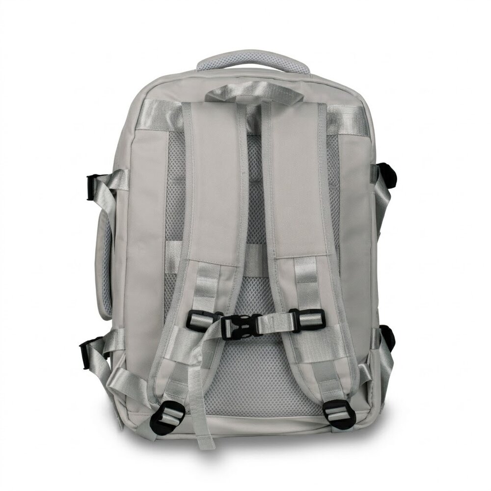 Mochila Pasta Notebook 15.6” Expansível 15-31L com USB Cinza