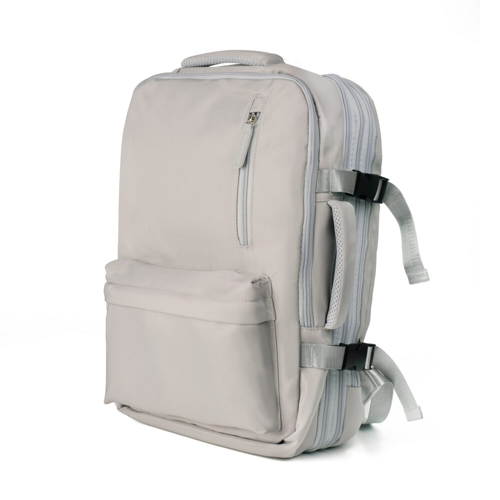 Mochila Pasta Notebook 15.6” Expansível 15-31L com USB Cinza