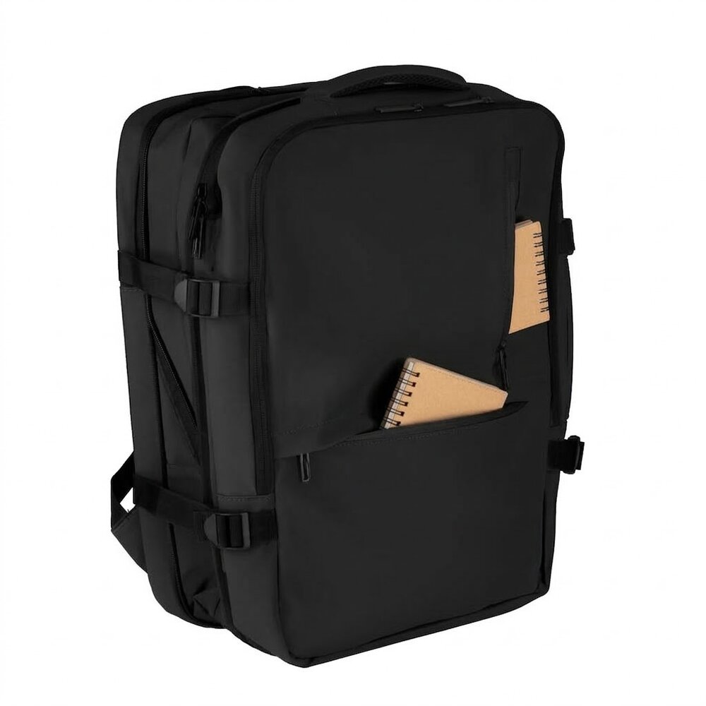 Mochila Pasta Notebook 15.6” Expansível 22-31L para Viagem Preta