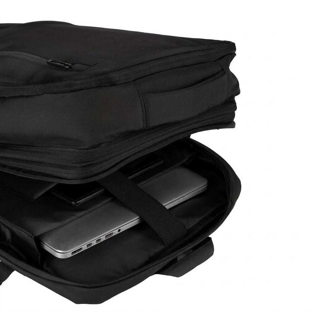 Mochila Pasta Notebook 15.6” Expansível 22-31L para Viagem Preta