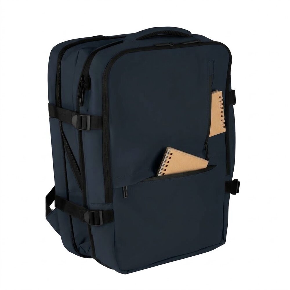 Mochila Pasta Notebook 15.6” Expansível 22-31L para Viagem Azul