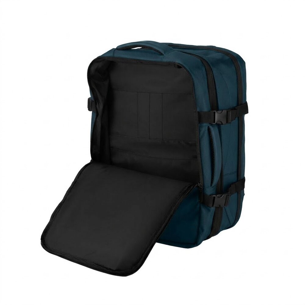Mochila Pasta Notebook 15.6” Expansível 22-31L para Viagem Azul