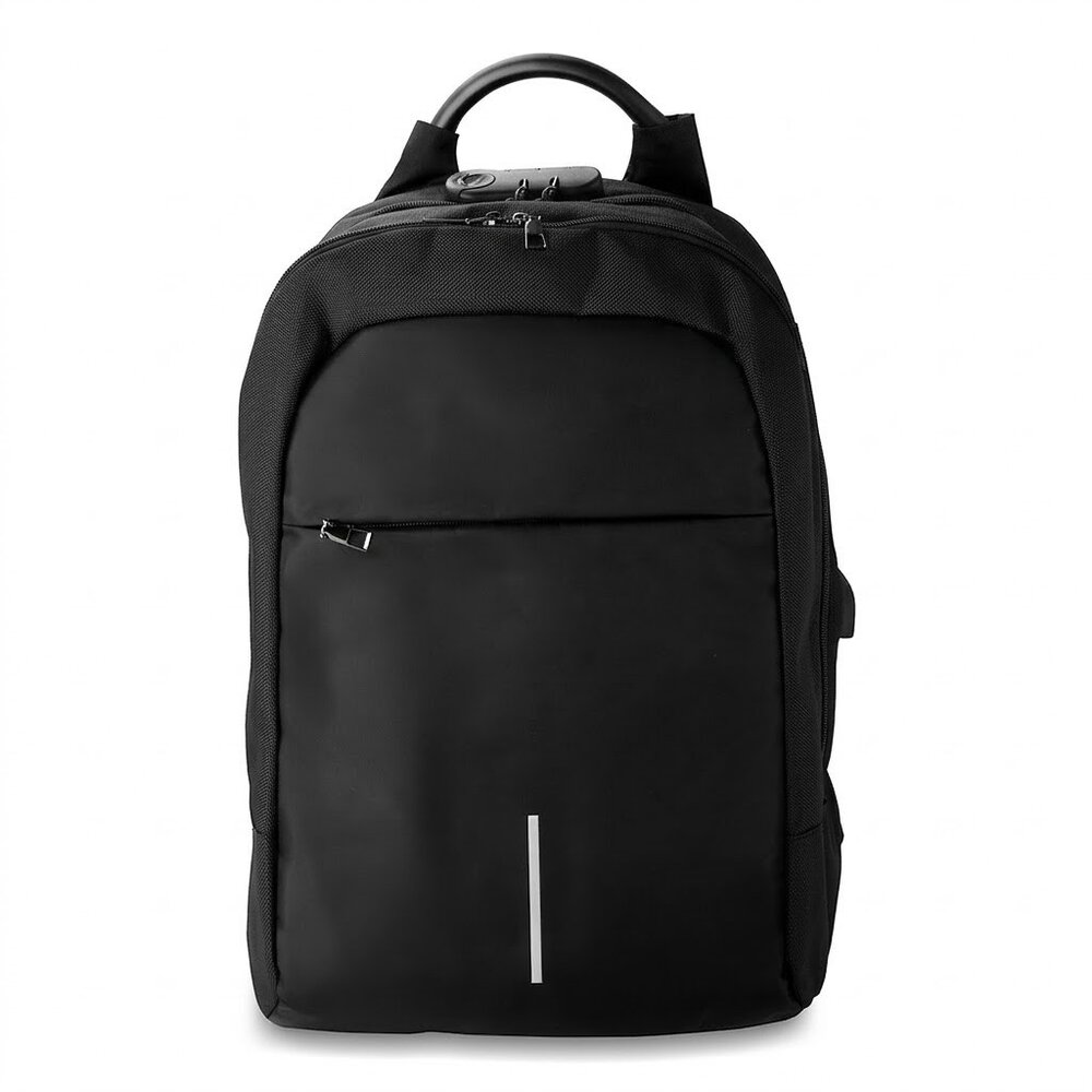 Mochila Notebook 15.6” Saída USB Cadeado Engate para Mala Preta