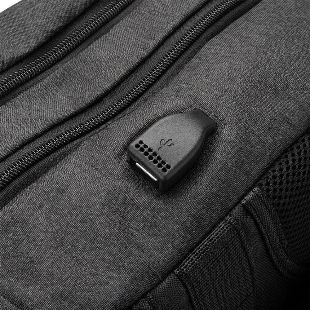 Mochila Notebook 15.6” Saída USB Cadeado Engate para Mala Preta