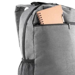 Mochila 16L com Bolso Frontal e Laterais para Laptop 15,6” Cinza
