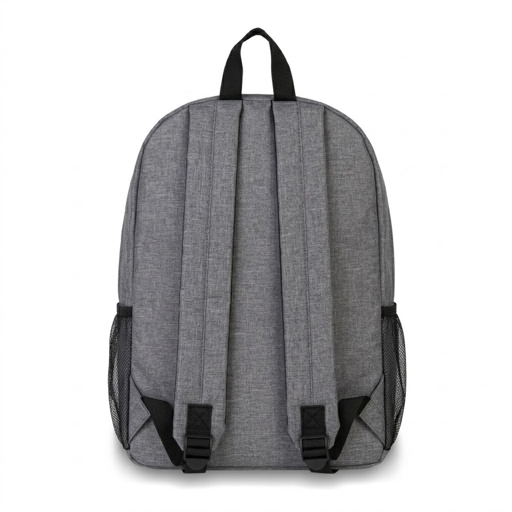 Mochila 16L com Bolso Frontal e Laterais para Laptop 15,6” Cinza
