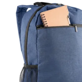 Mochila 16L com Bolso Frontal e Laterais para Laptop 15,6” Azul