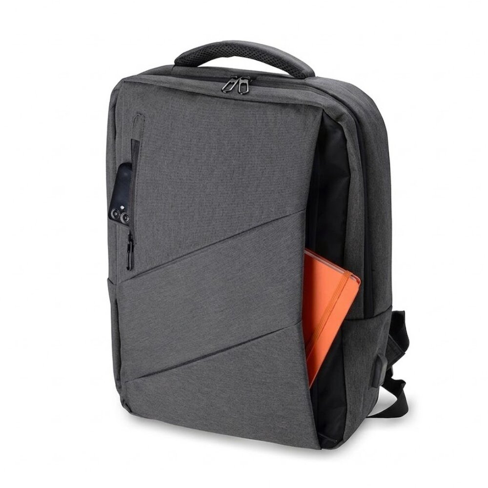 Mochila Notebook 15.6” Expansível 20-27L USB Engate de Mala Grafite