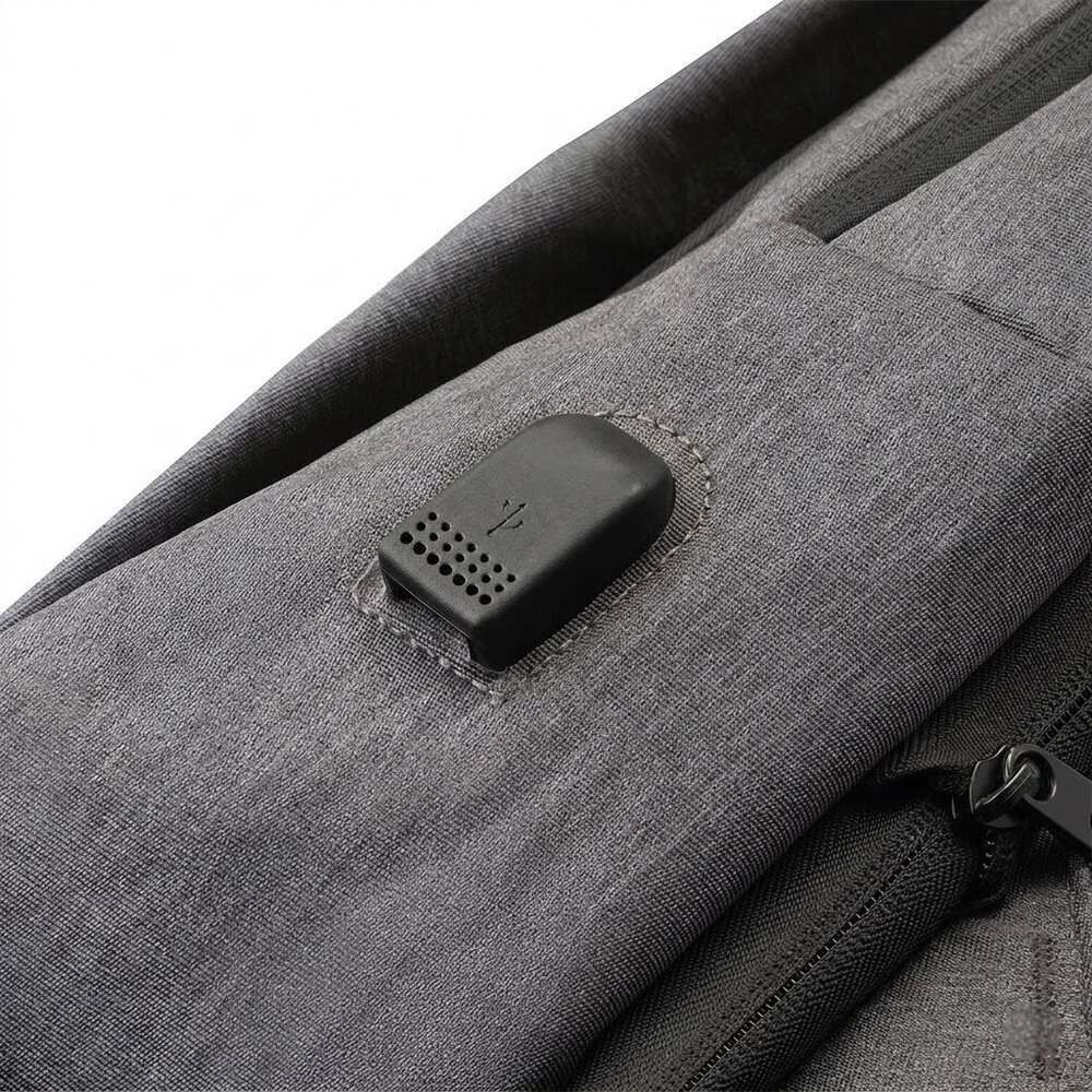 Mochila Notebook 15.6” Expansível 20-27L USB Engate de Mala Grafite