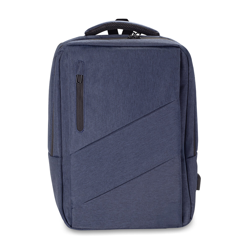 Mochila Notebook 15.6” Expansível 20-27L USB Engate de Mala Azul