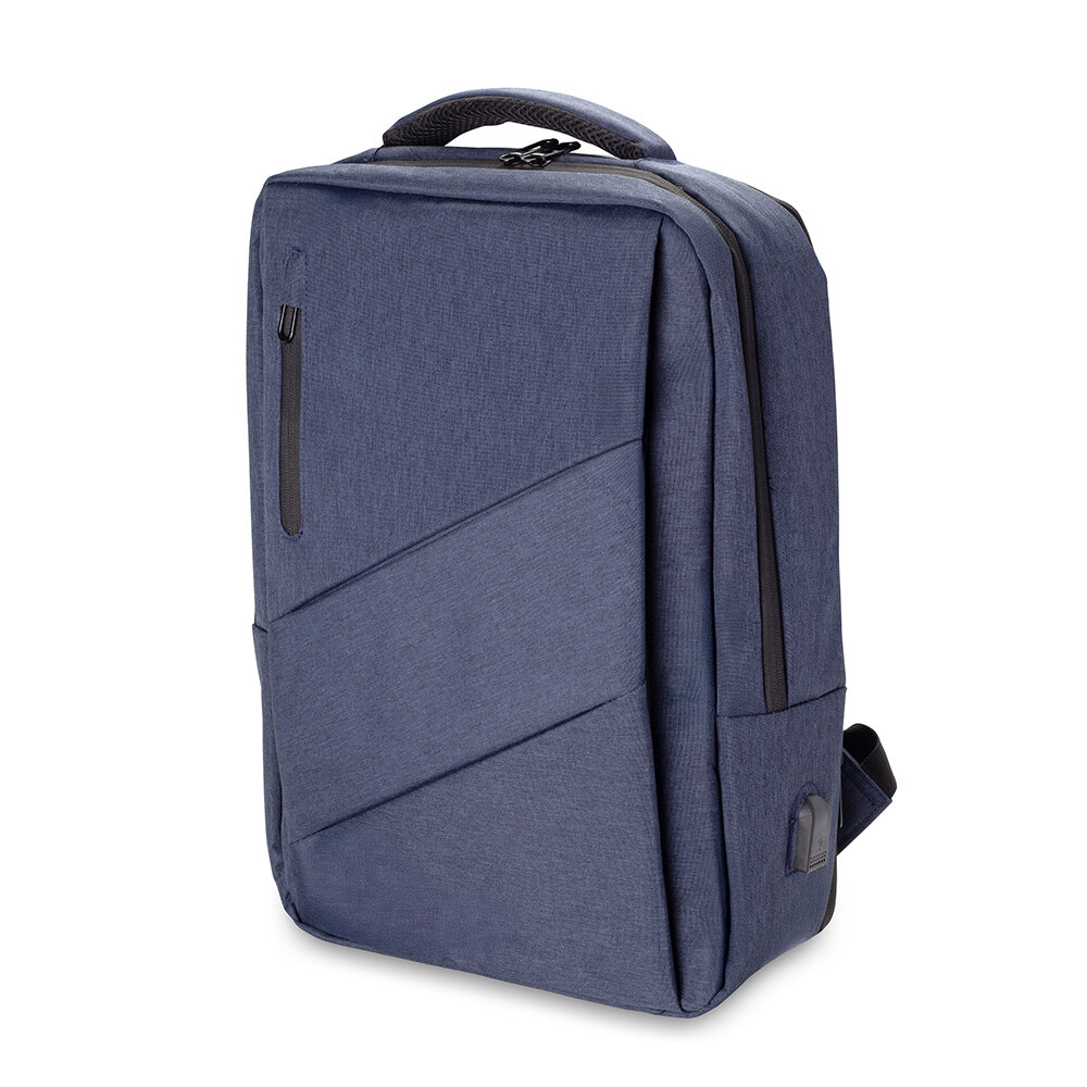 Mochila Notebook 15.6” Expansível 20-27L USB Engate de Mala Azul