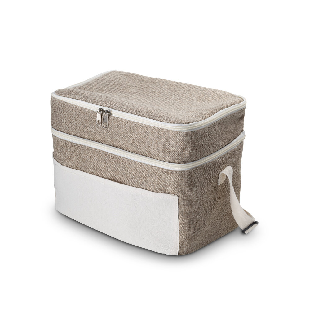 Bolsa Térmica 14L 2 Compartimentos Alça de Ombro Cooler Sustentável