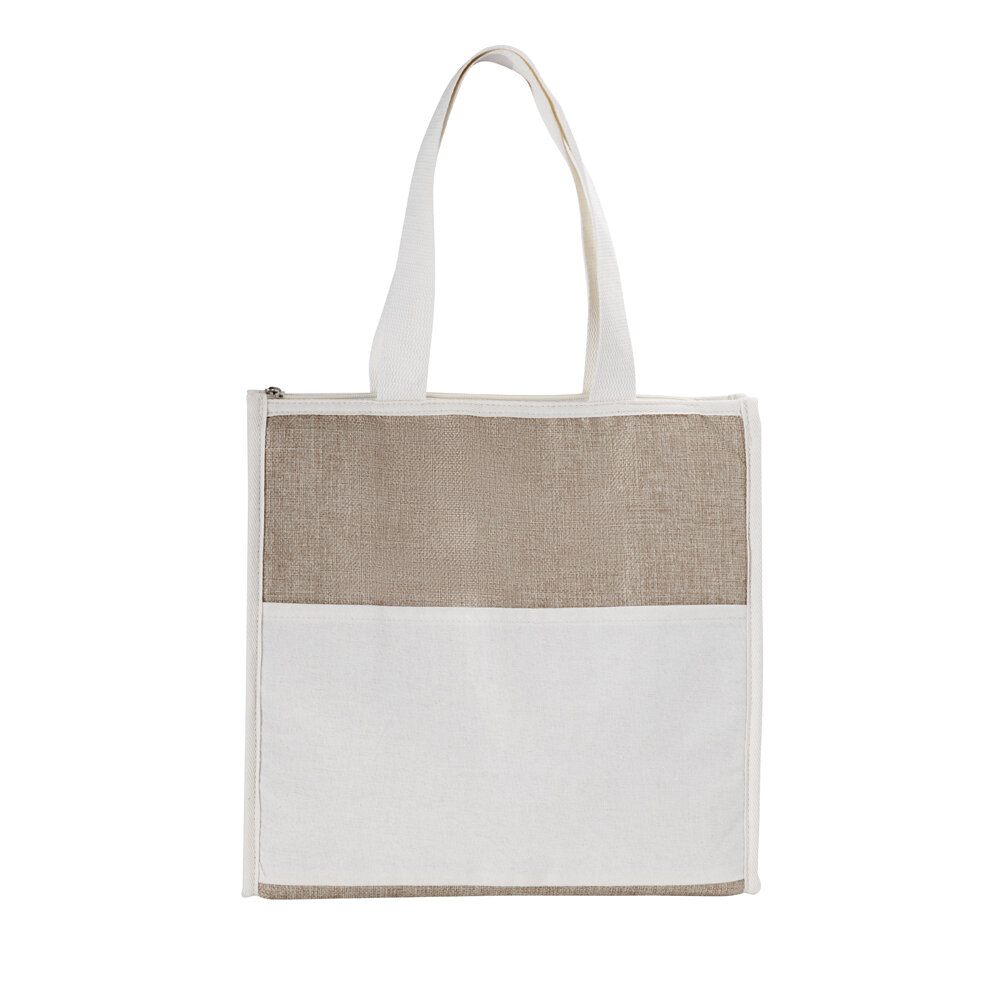 Bolsa Térmica 18L Interior em Alumínio Juta Sintética Grande Espaçosa