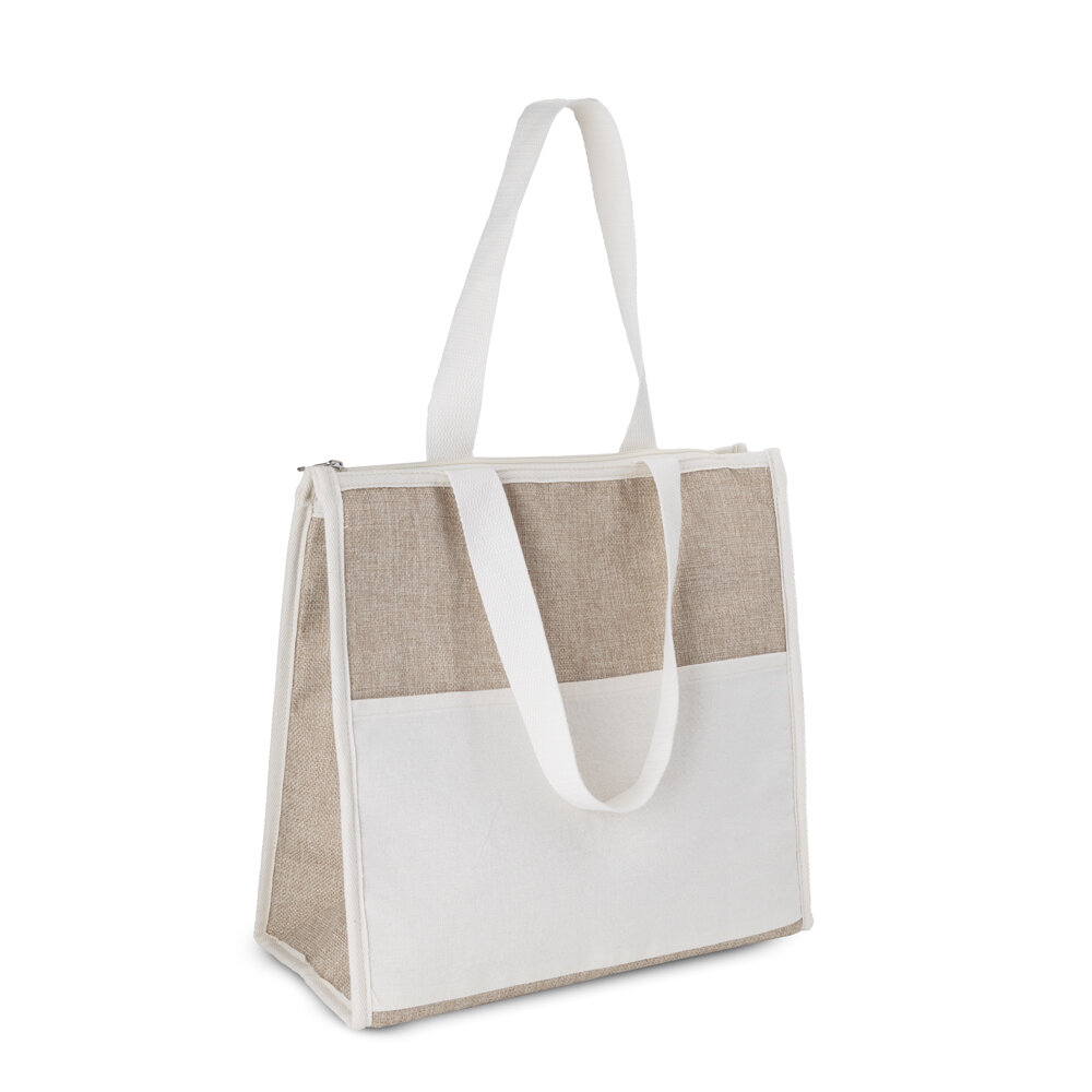 Bolsa Térmica 18L Interior em Alumínio Juta Sintética Grande Espaçosa