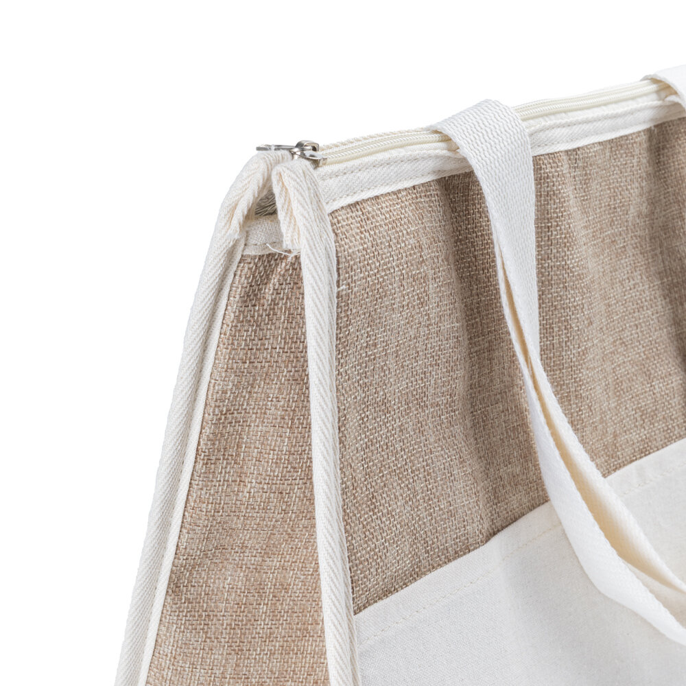 Bolsa Térmica 18L Interior em Alumínio Juta Sintética Grande Espaçosa