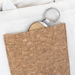 Bolsa Térmica 4,8L Algodão e Cortiça com Bolso Fechamento por Cordão