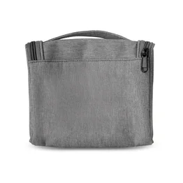 Necessaire 1,7L Zíper Compartimentos Cinza Dia a Dia Compacta