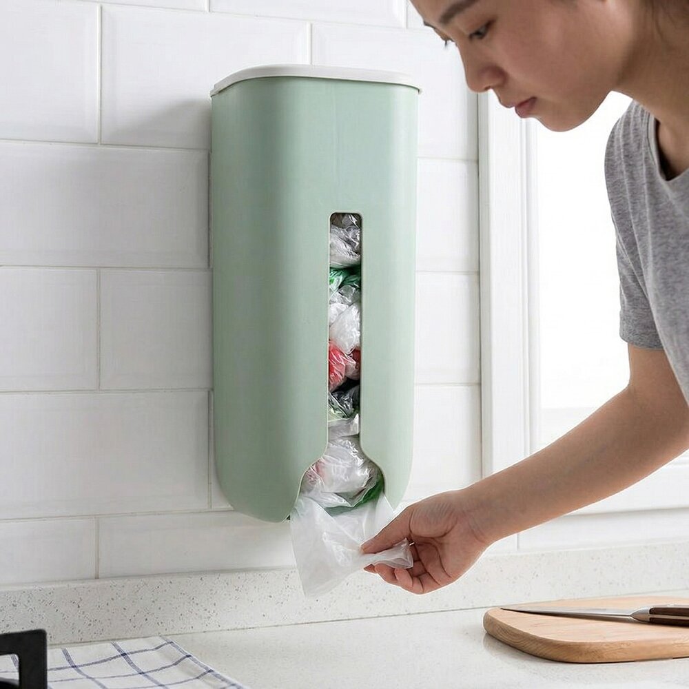 Puxa Saco Organizador de Sacolas Plástico 2L Verde