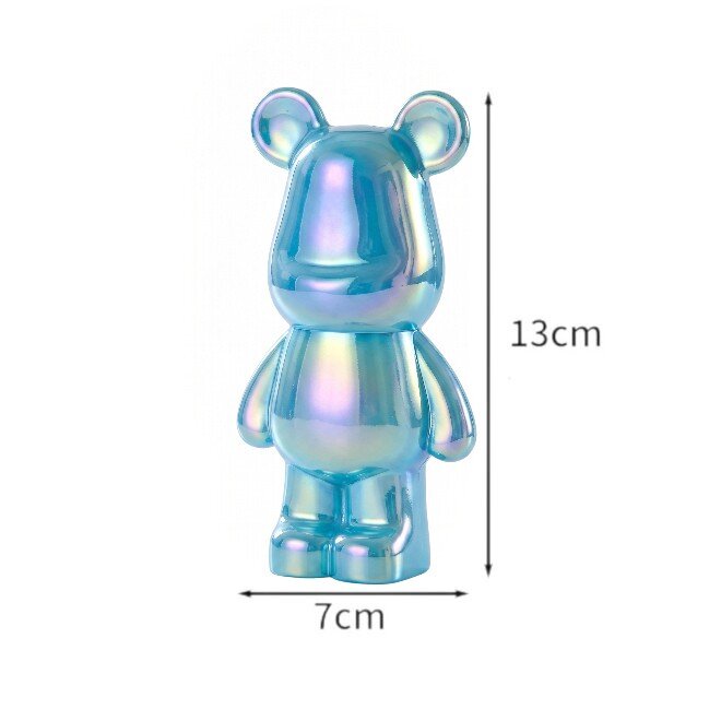 Porta Palitos de Dente Paliteiro em Forma de Urso Dourado