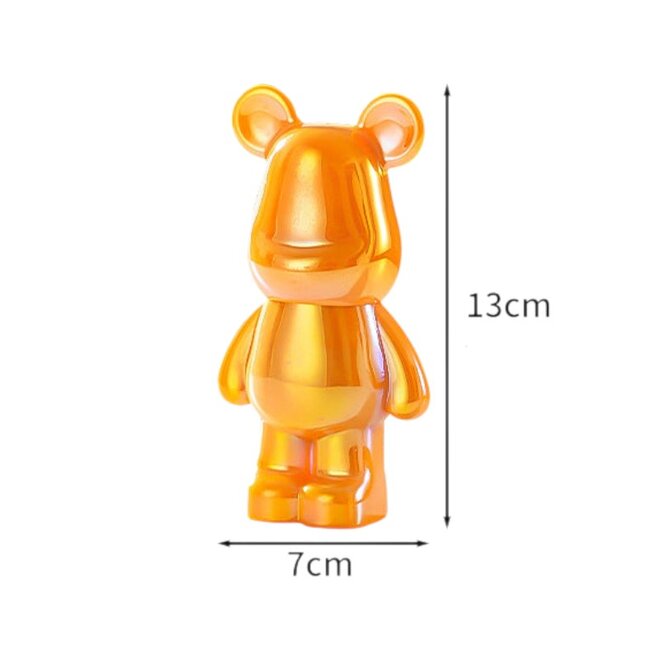 Porta Palitos de Dente Paliteiro em Forma de Urso Dourado