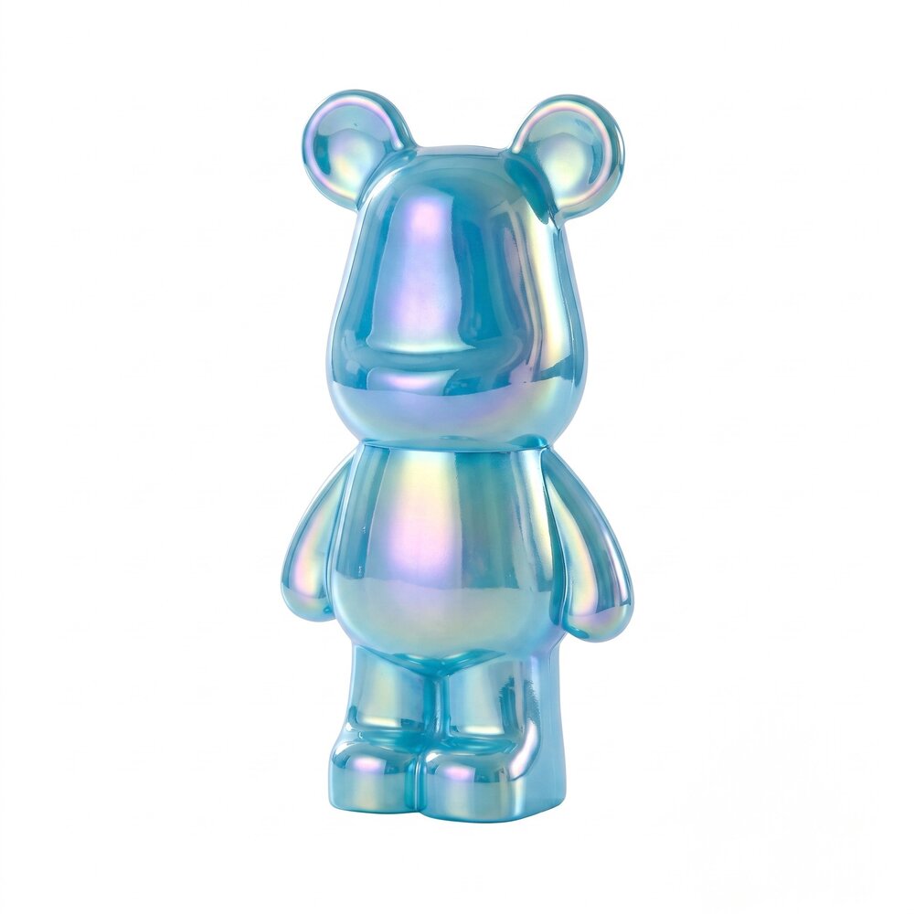 Porta Palitos de Dente Paliteiro em Forma de Urso Dourado