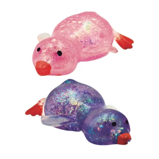 Kit Patinho de Apertar com Glitter Antiestresse 12 Peças