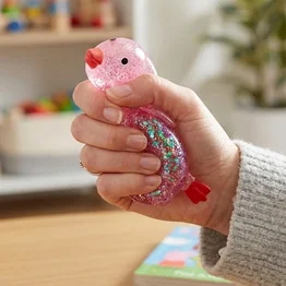 Kit Patinho de Apertar com Glitter Antiestresse 12 Peças