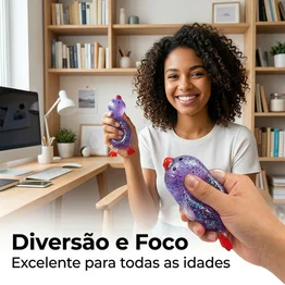 Kit Patinho de Apertar com Glitter Antiestresse 12 Peças